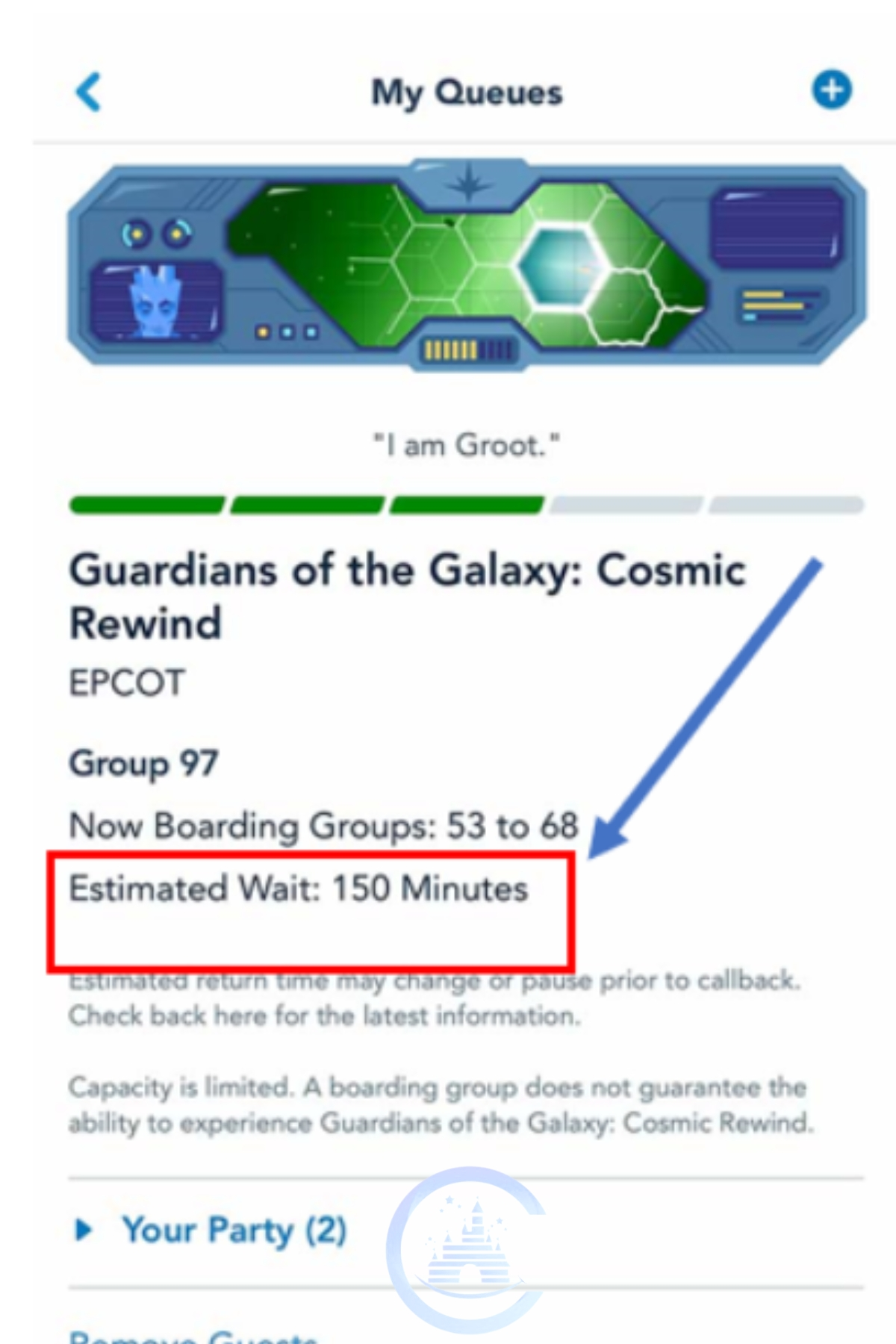 VIRTUAL QUEUE - Guardians of the Galaxy: Cosmic Rewind