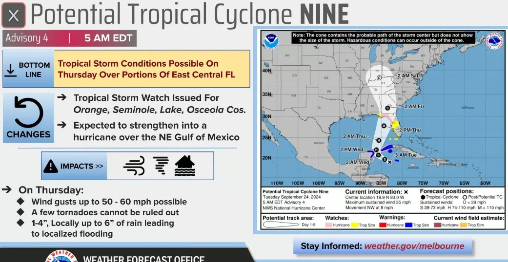 Walt Disney World recebe alerta para chegada de tempestade tropical