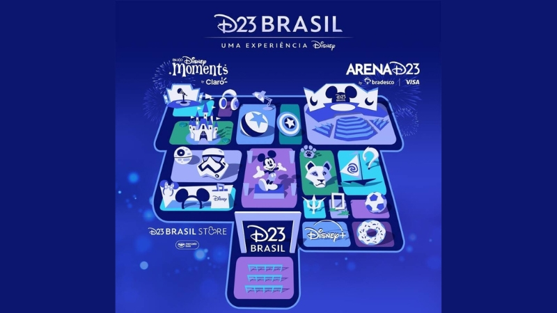 Disney divulga mapa da D23 no Brasil